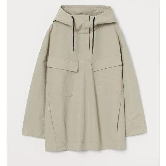 H&M Jackets Coats H M Hooded Waterrepellent Popover Jacket